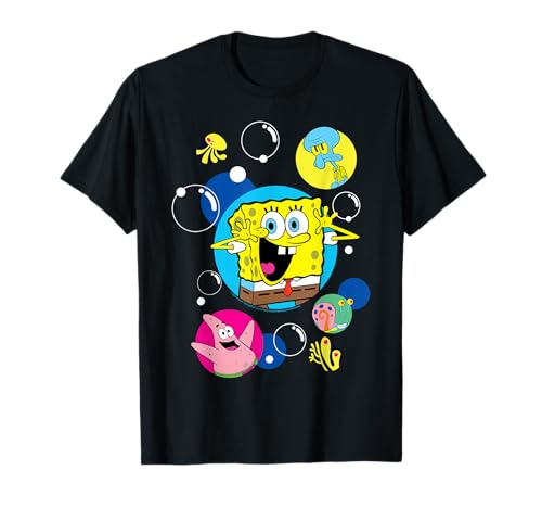 Bob Esponja Squarepants Y Co En Burbujas Camiseta