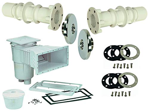 badelaune Profi Pooleinbauteile Set Skimmer Mauerdurchführung Einlaufdüse bis 30m³ Fluidra Cover
