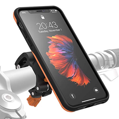 MORPHEUS LABS M4s Bici iPhone X/ XS/10 Soporte Bicicleta & Funda iPhone naranja