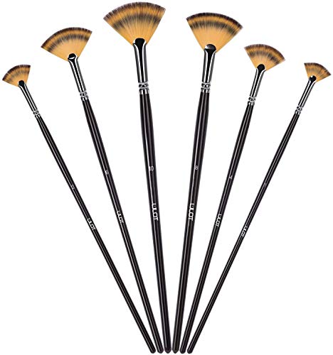 Conjunto de pinceles Conjunto de pinceles de ventilador para artistas Hecho de nylon de primera calidad para pintura acrílica Pintura de acuarela Pintura al óleo