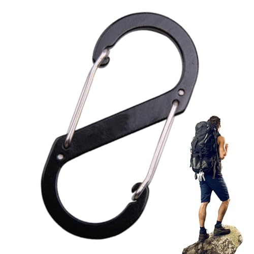 S Carabiner, Carmabiner verlock - Bloqueo s Carabiner Hook - Resistente a la oxidación -Aleación de aluminio, Suministros de camping para el uso diario, senderismo al aire libre