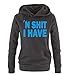 Produktbild Comedy Shirts N Shit I Have - Damen Hoodie - Schwarz/Blau Gr. XL