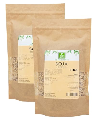 Soja Granulat 1kg Green Essence - Veganer Fleischersatz - Sojagranulat Sojaschnetzel - Proteinreich & Ideal für Chili sin Carne Bolognese Burger - Alternative zu Hackfleisch
