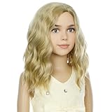 PATTNIUM Blonde Wig Kids Child Short Wavy Wig Ash Blonde Wigs Mixed Blonde Wigs for Gilrs Cosplay Party Heat...