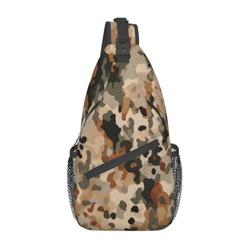 Sac à bandoulière léger OUSIKA imprimé léopard noir pour homme et femme
