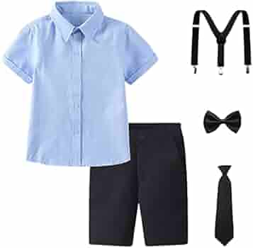 JACK AND JONES Jongens Crayon Overhemden met korte mouwen Wit