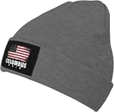GERRIT Ameican Flag Columbus Ohio,Warm and Cozy Winter Beanie Hat Perfect for Cold Weather Outdoor Activities Deep Heather