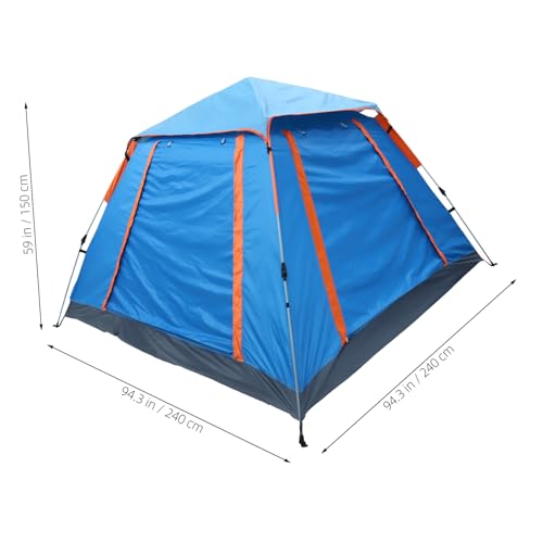 Carpa plegable para camping de tela Oxford azul miniatura 2