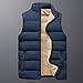 Ymosrh Winter Vests Warm Thicken Fleece Sherpa Lined Full Zip Padded Puffer Vest Jackets Varsity Cool Mens Jackets Fashion Camping Clothes Men Jacket (7XL, Blue)