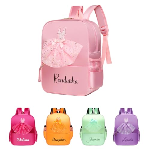 Ulico Personalized Dance Backpack for Girls, Custom Dance Ballet Bag?Embroidered Ballerina Bag Gift For Daughter and Girls