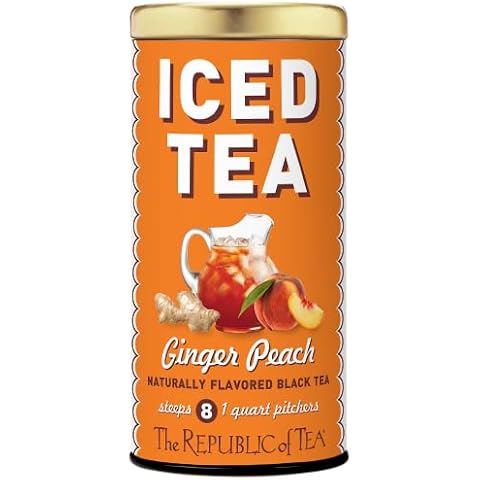 The Republic of Tea Ginger Peach Black Iced Tea Bags Cover