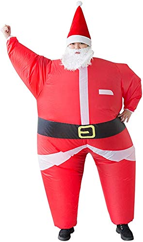Echden Aufblasbares Weihnachtsmann Kostüm Weihnachtskostüm Aufblasbar für Weihnachtsfeiern Kostüm Cosplay-Kostüm für Kostümparty Kleid für Herren Damen (Erwachsene) Cover