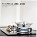 PRETYZOOM Stainless Steel Hot Pot with Divider Dual Compartment Cooking Pot with Lid for Family Gatherings for Induction and All Stoves
