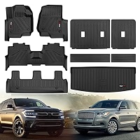 All-Weather Floor Mats For 2025 Ford Expedition Max 7-Seater – Full Set TPE Liners With Cargo Mat