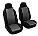 FH Group Full Set Car Seat Covers 3D Air Mesh - Universal Fit Automotive Seat Covers,1 Piece Front Seat Covers,Solid Back Seat Cover,Washable Car Seat Cover for SUV,Sedan,Car Accessories Gray