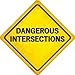 SMART BLONDE Dangerous Intersections Novelty Metal Crossing Sign CX-579