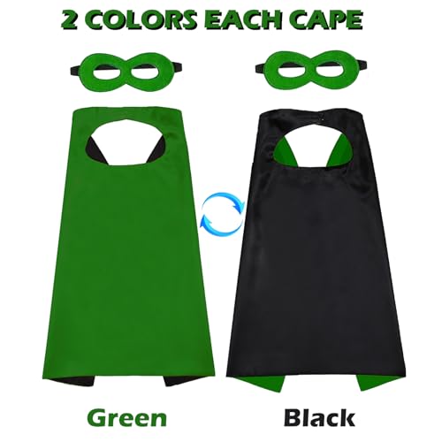 Image of Superhero Capes for Kids Halloween Costumes and Dress up - Superhero Toys Capes 4-10 Year for boys birthday party Gifts