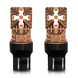LASFIT 7443 7440 992 T20 LED Bulbs Polarity Free, Super Bright High Power LED Lights, Use for Turn Signal Blinker Lights, Side Marker Lights, Amber Yellow (Pack of 2)