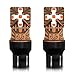 LASFIT 7443 7440 992 T20 LED Bulbs, Super Bright High Power LED Lights, Use for Turn Signal Blinker Lights, Side Marker Lights, Polarity Free Amber Yellow (Pack of 2),Need Resistor