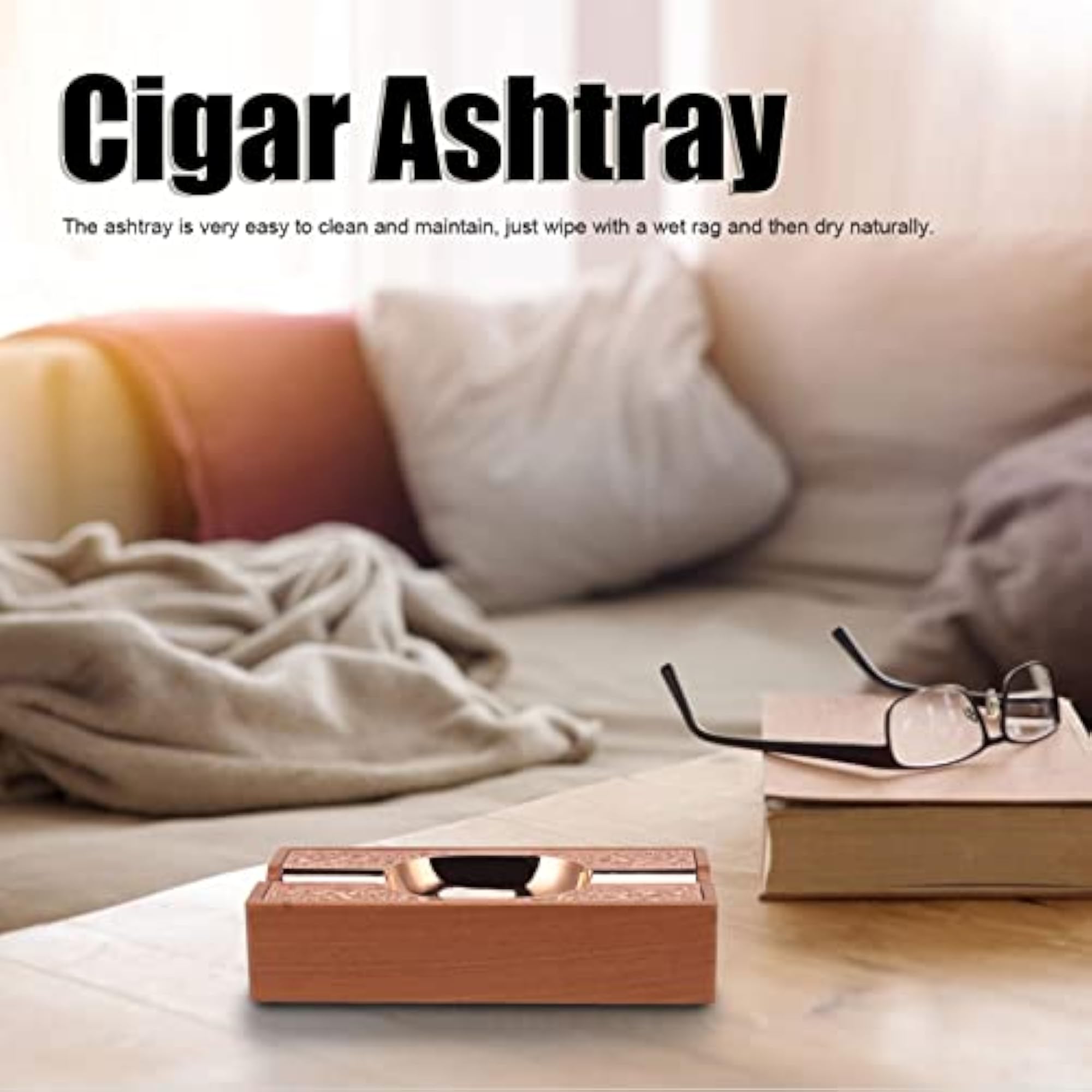 Copper Plated Vintage Cigar Ashtray for Patio
