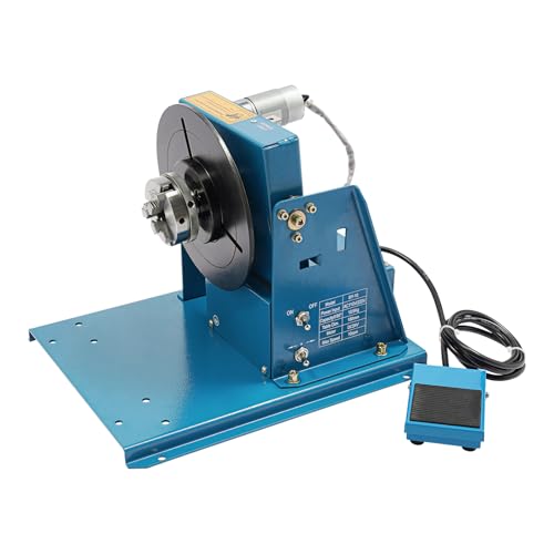 Rotary Welding Positioner 22LBS/10KG 0-90° Welding Positioner Positioning Turntable Table 2-20RPM Adjustable Speed Positioning Rotary Turn Table