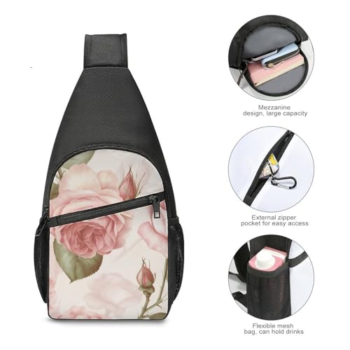 Bolso bandolera Beauty Roses para senderismo y viajes miniatura 5