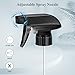 Wedama Spray Nozzle for for 8 oz and 16 oz Glass Spray Bottles, Black Trigger Sprayers Replacement with Mist Stream Sprayer Adjustable Spray Bottle Nozzles - 2Pack