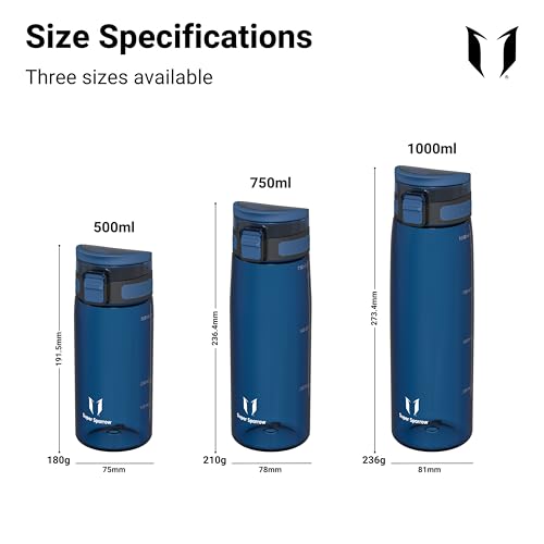 Super Sparrow Water Bottle, 500ml, TouchSip Bottle, BPA-Free, Non-Toxic, Eco-Friendly, Straw Tritan Bottles for Kids Sports - Image 4