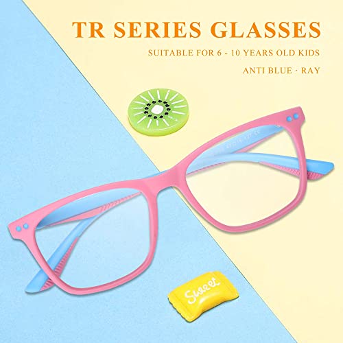 Image of SooGree Blue Light Glasses for Kids Blue Light Blocking Glasses for Teen Boys Girls,Computer Screen Gaming TV Phone