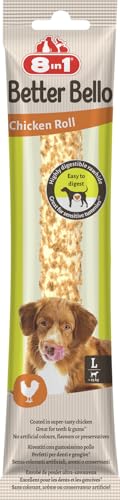 8in1 Better Bello Chicken Roll L - leicht verdauliche Kaurolle für große Hunde mit Huhn, Kauartikel für Hunde mit empfindlichen Magen, 80g Beutel (1 Stück)
