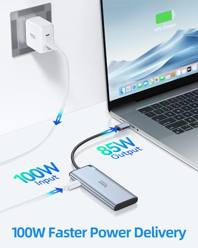Image of USB-C Splitter with 4K@60Hz Video USB-C Hub Dual Monitor with DP Alt Mode