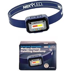 NextLED NT-2143C-B Auto Detail Headlamp with Motion Sensor, CRI 95+ Paint Inspection Light, 3000/4500/6000K, 300 LM, for Car Detailing, Color Match, Paint Correction, Swirl Finder