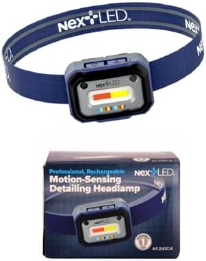 NextLED NT-2143C-B Auto Detail Headlamp with Motion Sensor, CRI 95+ Paint Inspection Light, 3000/4500/6000K, 300 LM, for Car Detailing, Color Match, Paint Correction, Swirl Finder