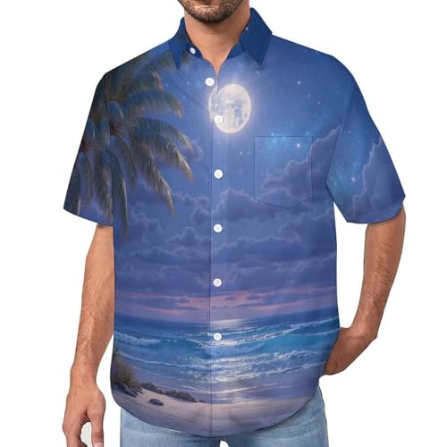 Chemise hawaïenne homme manches courtes originale avec poche avant en S-5XL