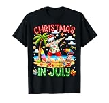 Christmas in July Dabbing Santa Hawaiian Xmas Summer Men Kid T-Shirt
