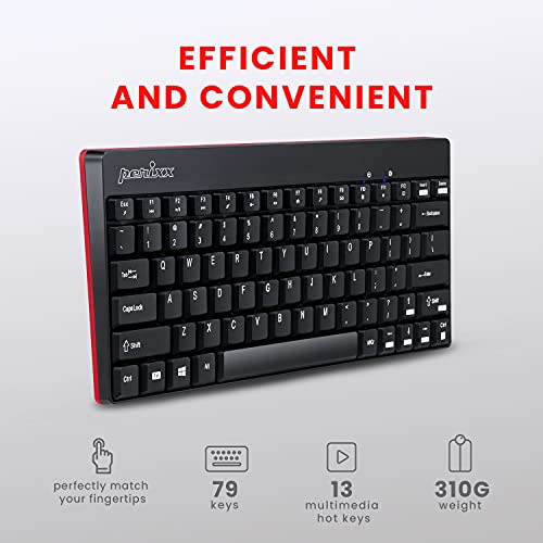 Perixx PERIDUO-712, Wireless Mini Keyboard and Mouse Combo - 2.4 G - Black by Perixx - Image 2