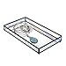 Glass Tray Mirrored Bottom Decorative Bathroom Vanity Makeup Organizer Jewelry Display Perfume Holder Dresser Home Décor Catch all for Women Candle Tray J Devlin Tra 101