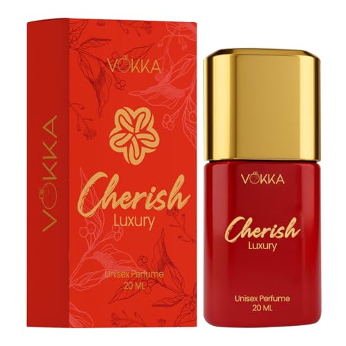 Image of Vokka Cherish Luxury Long Lasting Unisex Perfume 20ml | Eau de Parfum | Perfume for Man & Woman | Premium Fragrance Pocket Perfumes | Gifts for Him & Her | Lavender & Woody Mahogany Teakwood Notes