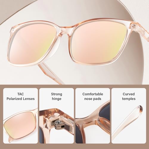 Polarized Sunglasses for Women in Classic Retro Style with UV400 Protection for Driving and Hiking4