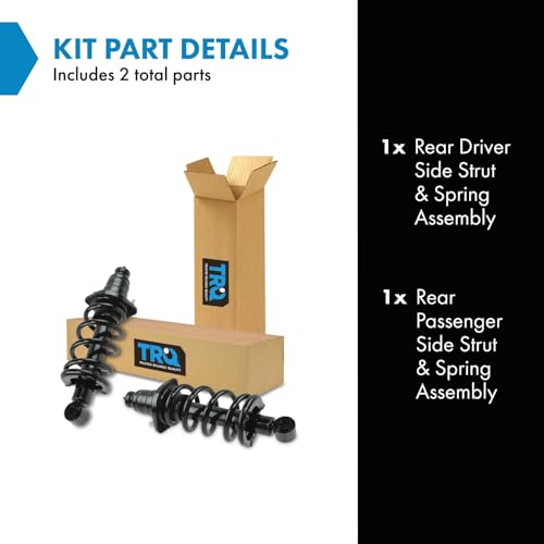Image of TRQ Rear Driver and Passenger Side Strut and Spring Assembly Set | TRQ Rear Driver and Passenger Side Strut and Spring Assembly Set