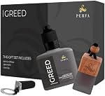 Greed Gift Set with Refill Bottle | Perfume Style Freshener | Strong Car Freshener with Odour Eliminator Technology | Automotive Air Freshener | Car Scents by Perfa