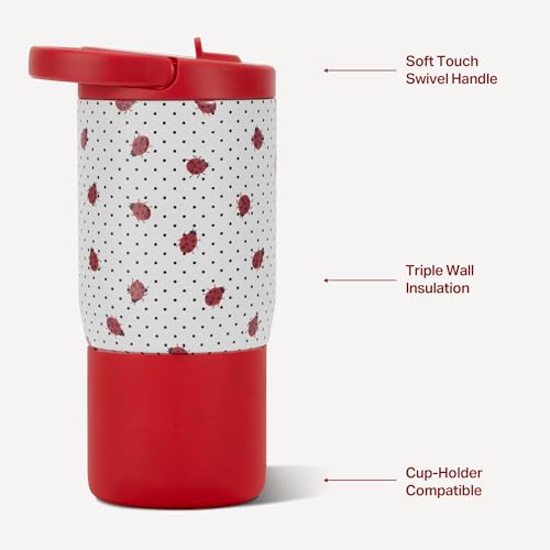 Image of HydroJug Sport 14 oz For Kids 4+ Water Bottle with Straw, Ladybug