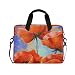 Produktbild Laptoptasche mit Blumen-Motiv, Aktentaschen, Computer-Tragetasche, 40,6 cm (16 Zoll), Schutzhülle mit Griff, mehrere Taschen, niedliches Design