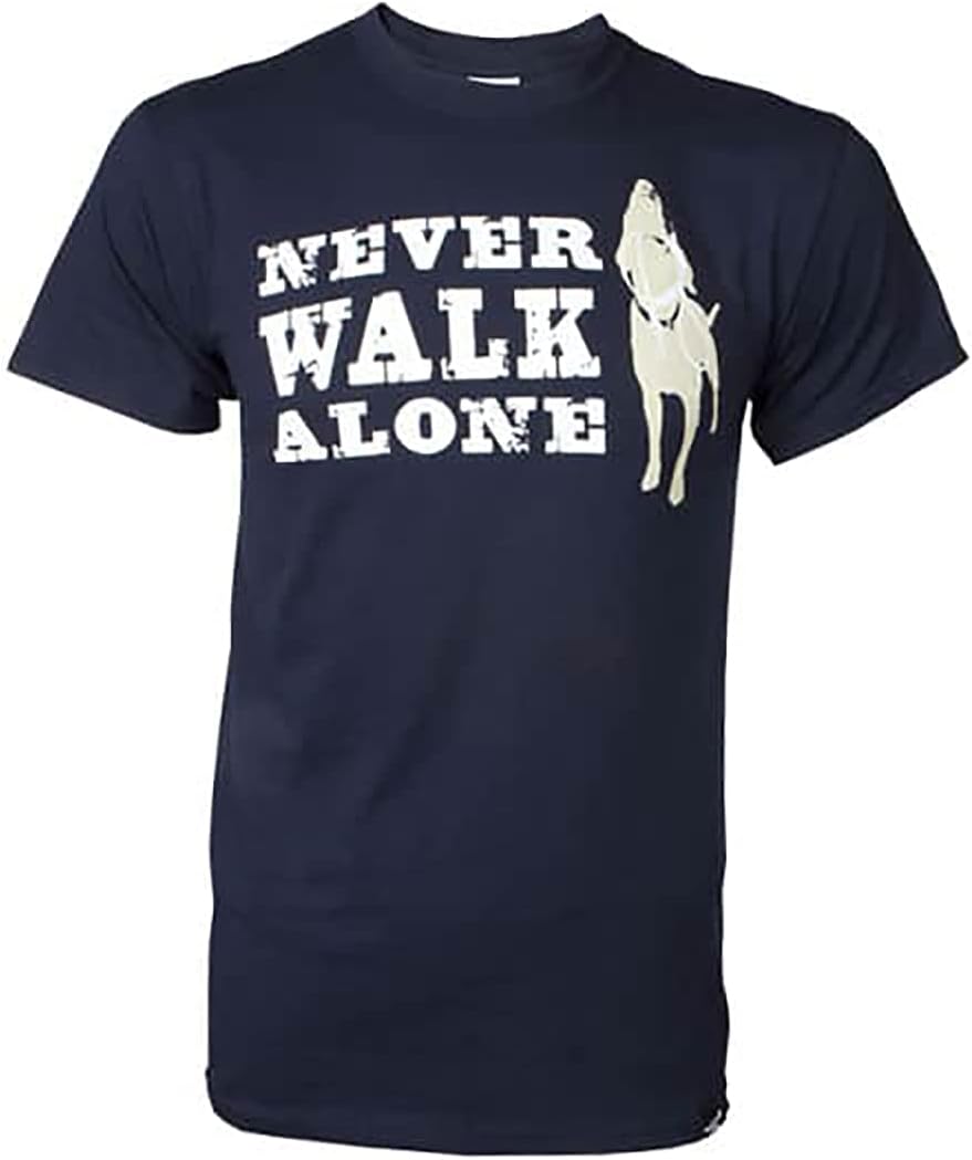 Dog is Good T-Shirt Never Walk Alone Mens & Womens - Gift for Dog Lovers, Walkers, Outdoor Lovers, Relaxed Fit, Preshrunk