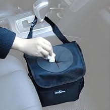 Big Ant Car Trash Can with Odor-Trapping Lid & 100% Leakproof Liner, Multipurpose Hanging Organizer for SUV & Truck, Keep Vehicles Clean on Family Road Trips