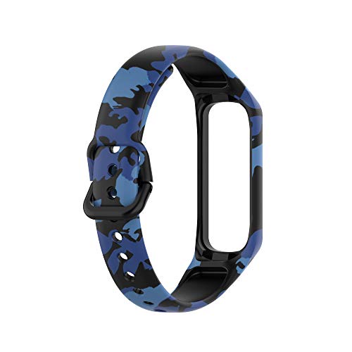 Image of Band Strap Belt with Buckle for Samsung Galaxy Fit E R375 Smart Band (Army Blue) (Note: Not Compatible to Any Other Models Except Samsung Fit E R375 Band) (Army Blue)