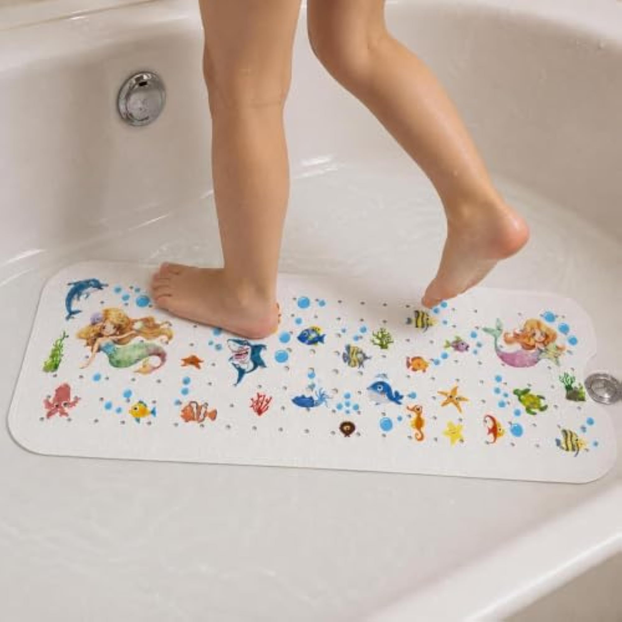 Cartoon Mermaid Non-Slip Bath Mat for Shower