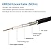 MOOKEERF KMR240 SMA Male to SMA Male Coaxial Cable 50 ohm Coax Ultra Low Loss Antenna Extension for 3G/4G/5G/LTE Network Equipment, GPS, RF Radio (1FT 2PCS)