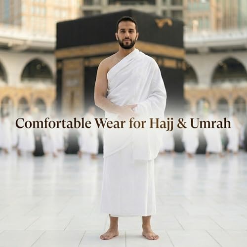 Image of Premium Ihram /Ehram /Ahram for Adults | Pure Cotton | Essential Attire for Hajj and Umrah | Premium Imported Quality | Soft and Cool Fabric