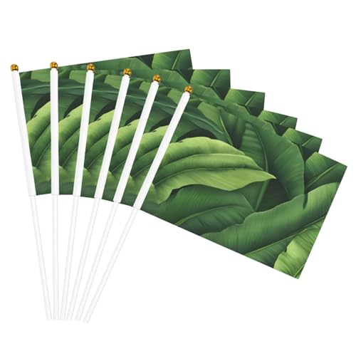 Drapeau de facilitation imprimé feuille de bananier léger pour défilé, décoration d'intérieur, événements, utilisation polyvalente